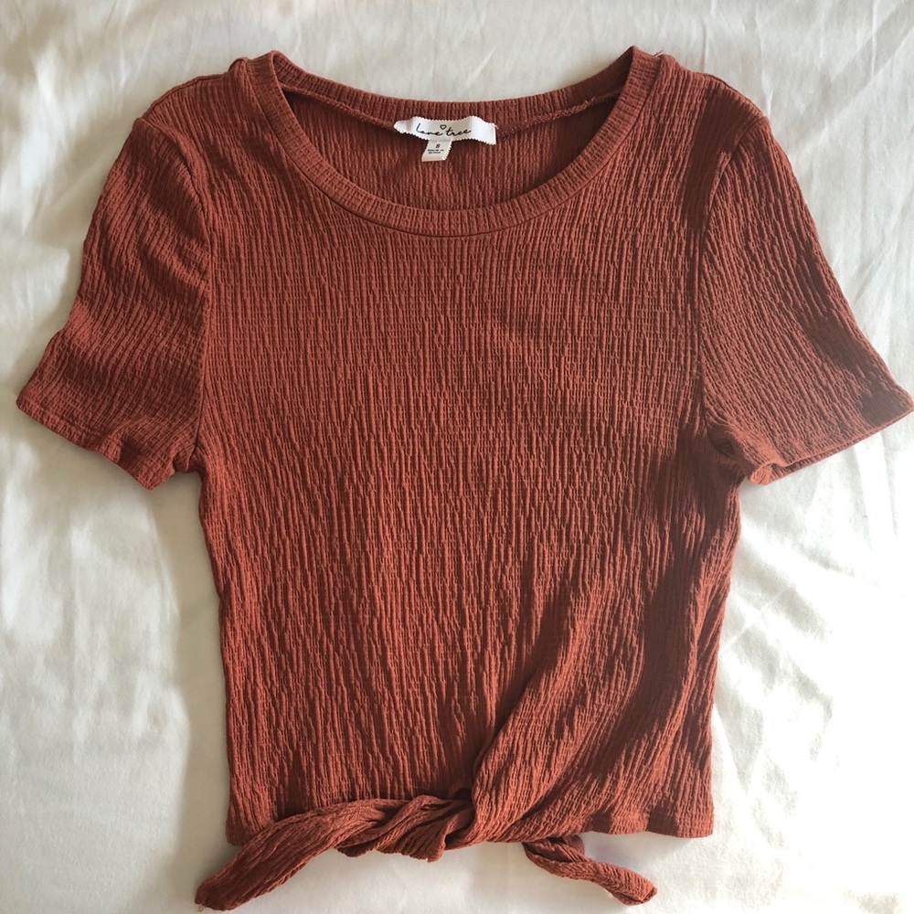 BURNT ORANGE CROP TOP